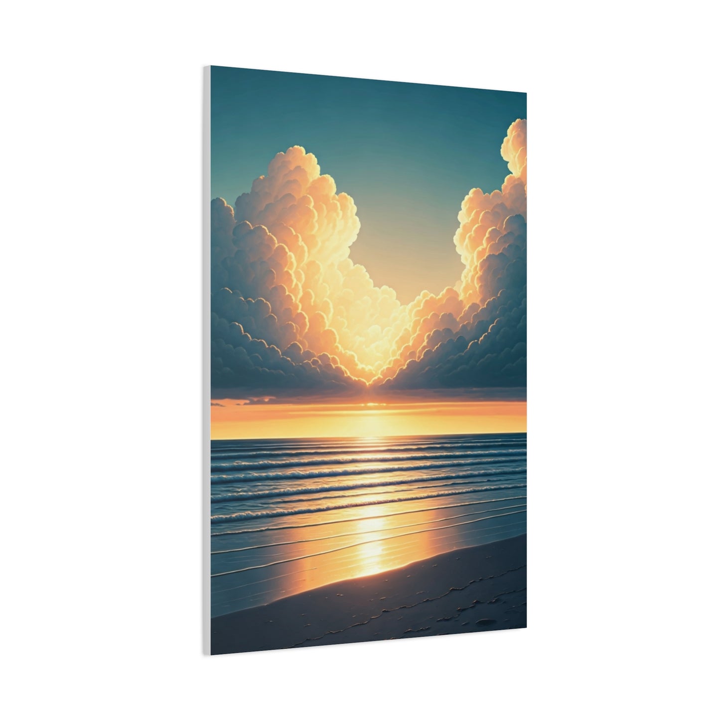 Golden Cloudburst Sunset Waves Wall Art & Canvas Prints