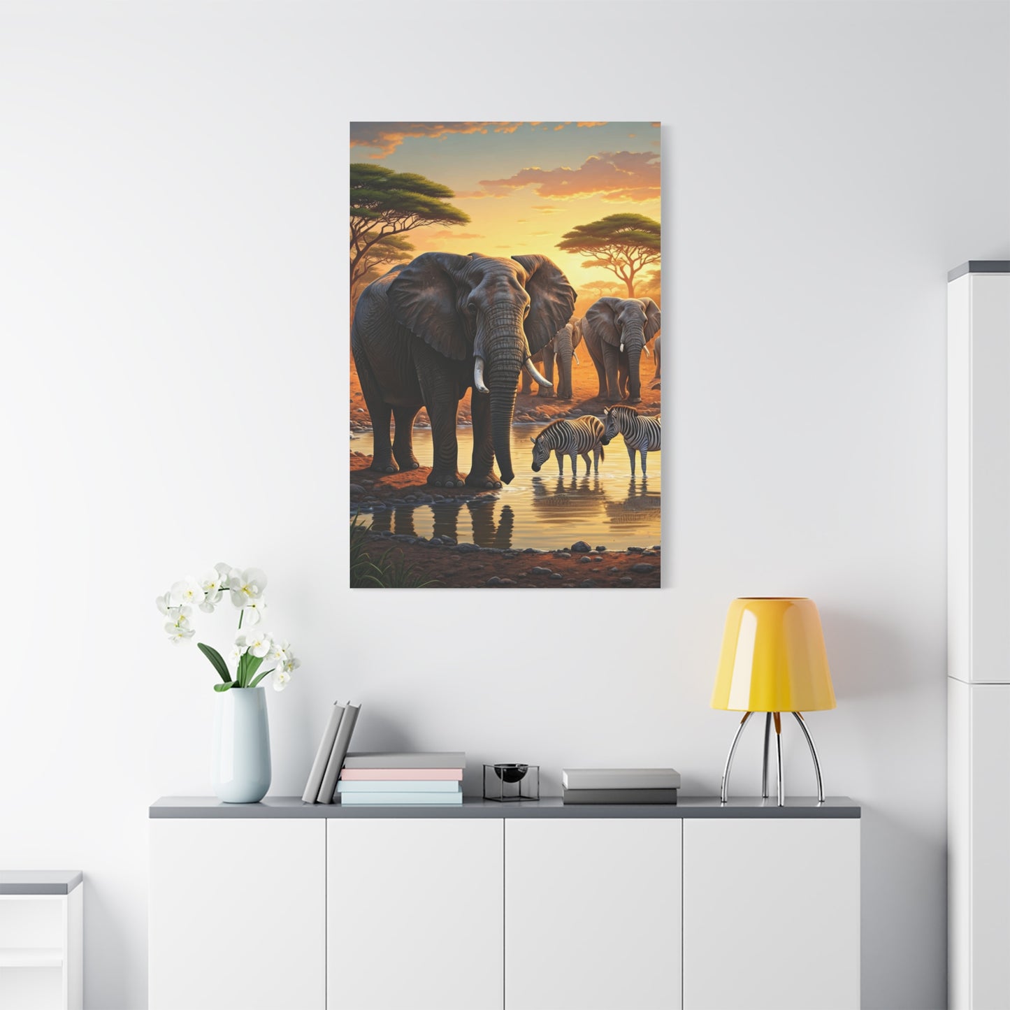 Elephant Family Journey Wall Art & Canvas Prints