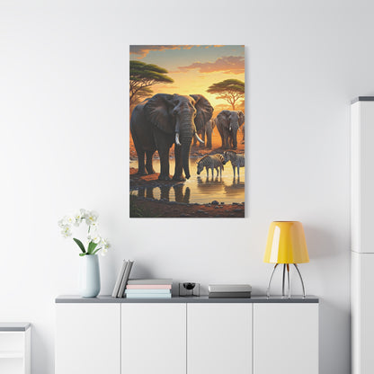 Elephant Family Journey Wall Art & Canvas Prints