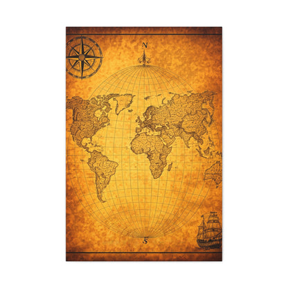 Classic Globe World Map Wall Art & Canvas Prints