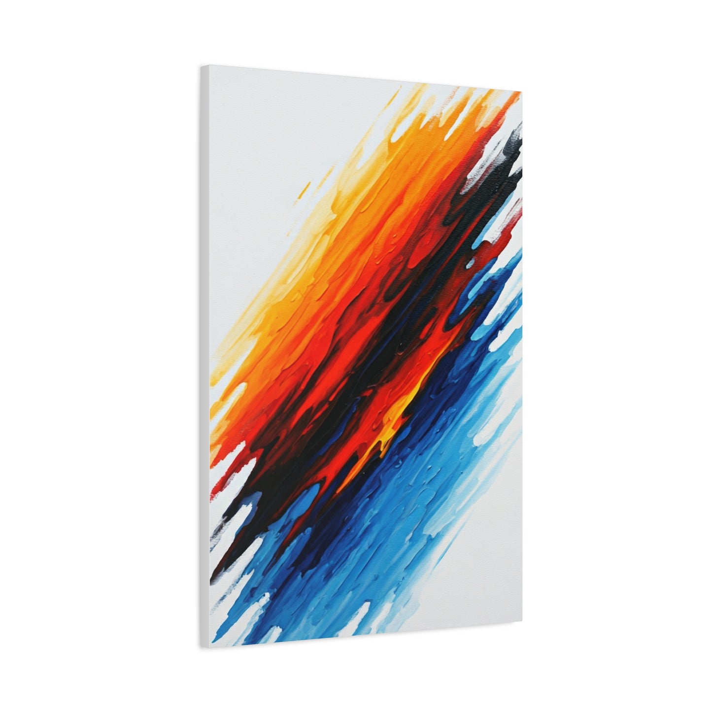 Expressive Red and Blue Abstract Wall Art & Canvas Prints