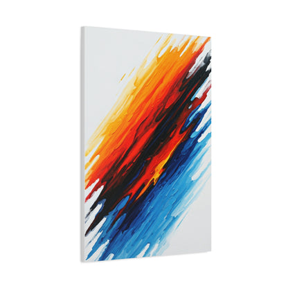 Expressive Red and Blue Abstract Wall Art & Canvas Prints