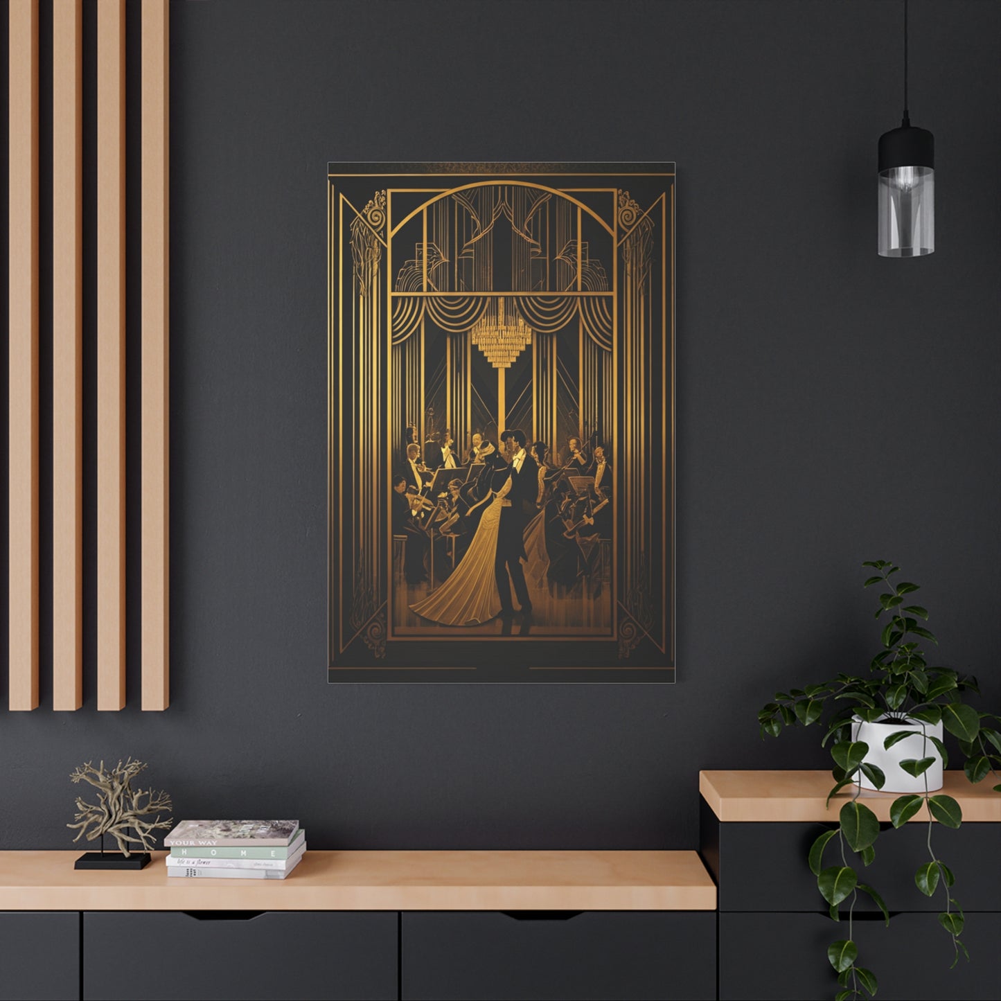 Midnight Ballroom Elegance Art Deco Wall Art & Canvas Prints