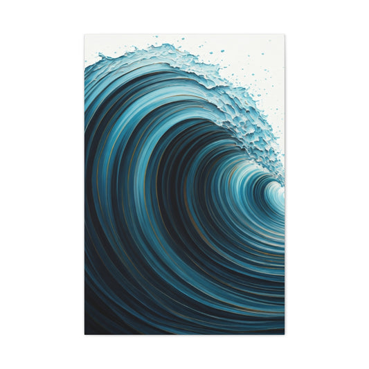 Deep Tidal Spiral Abstract Wall Art & Canvas Prints