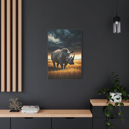 Rhino Guardian Under Stormy Skies Wall Art & Canvas Prints