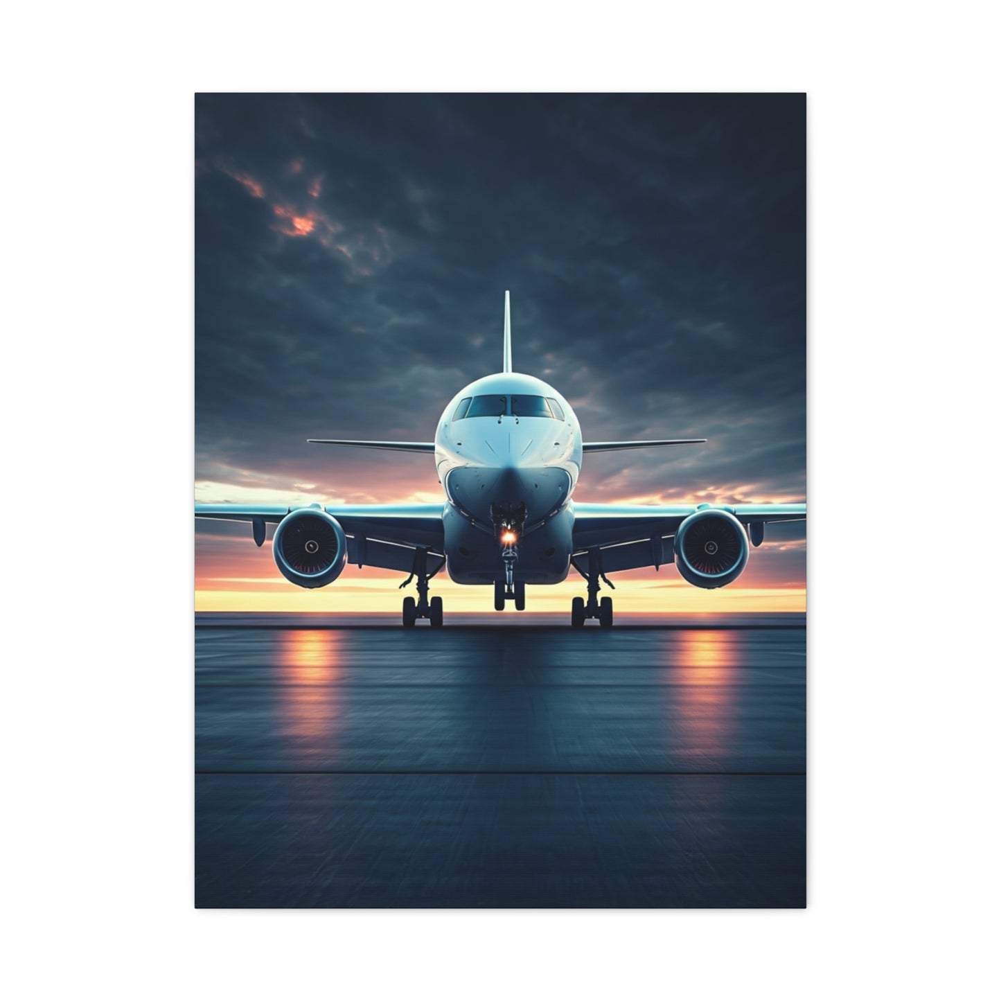 Jet Runway Storm Departure Wall Art & Canvas Prints