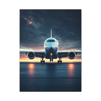 Jet Runway Storm Departure Wall Art & Canvas Prints
