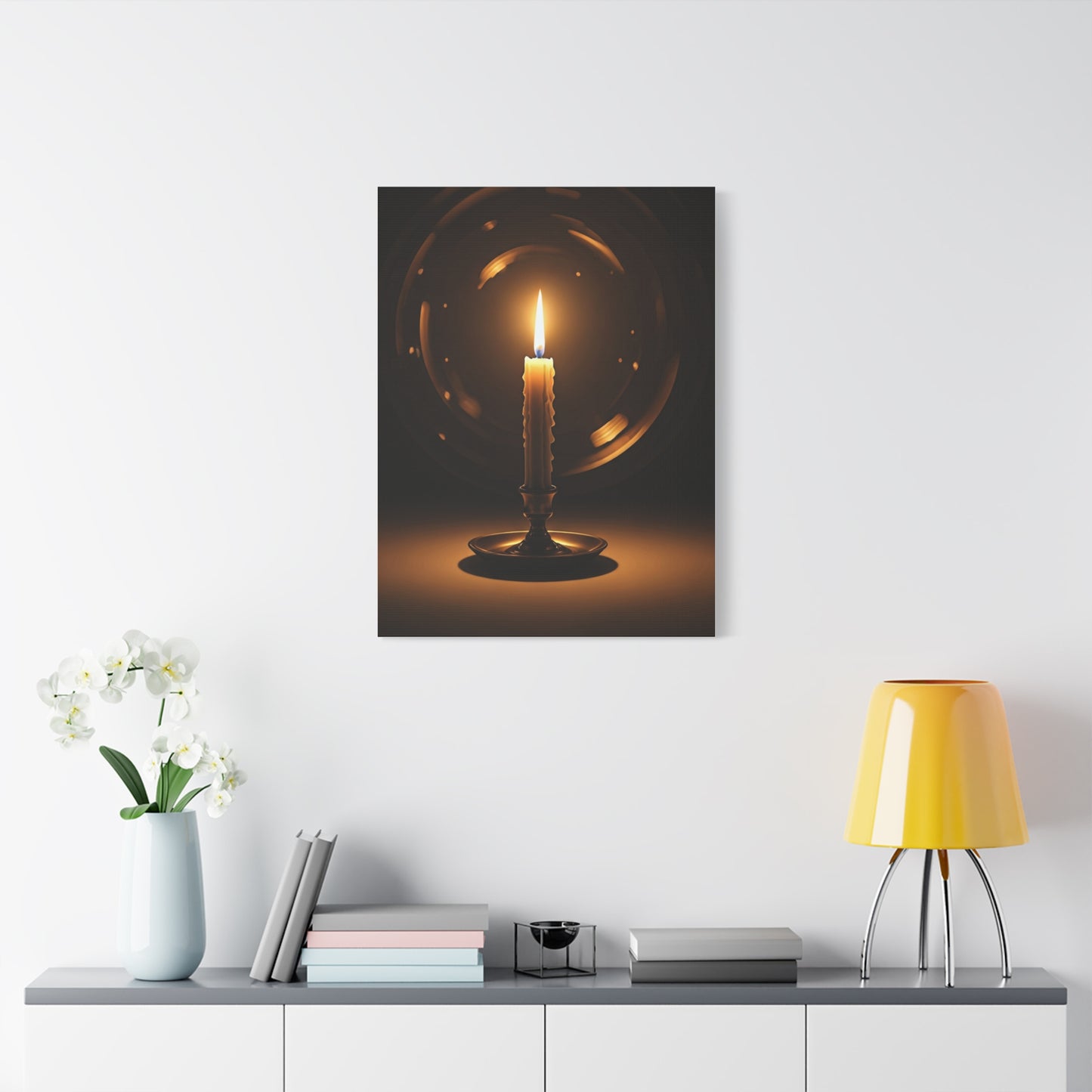 Candlelight Serenity Minimal Wall Art & Canvas Prints