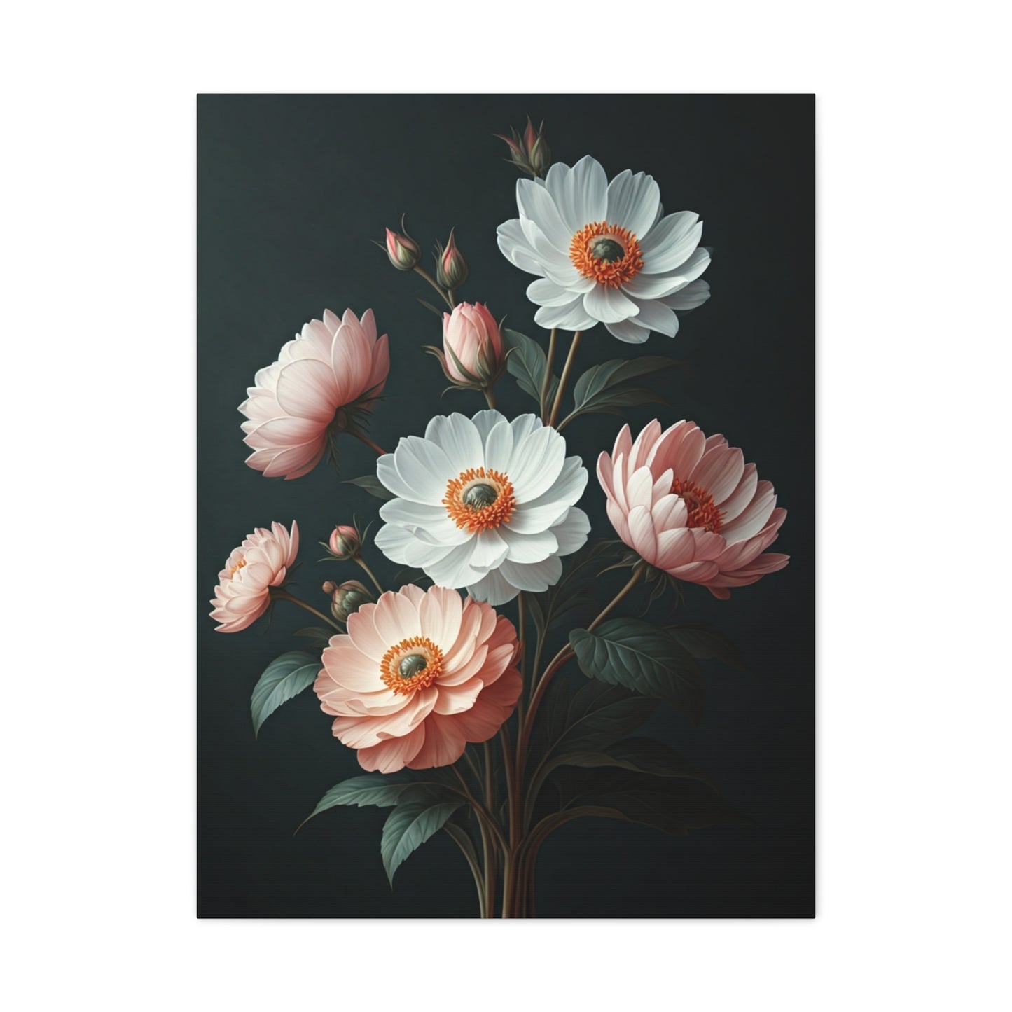 Midnight Bloom Elegance Wall Art & Canvas Prints