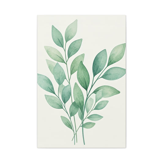 Watercolor Leaf Harmony Wall Art & Canvas Prints