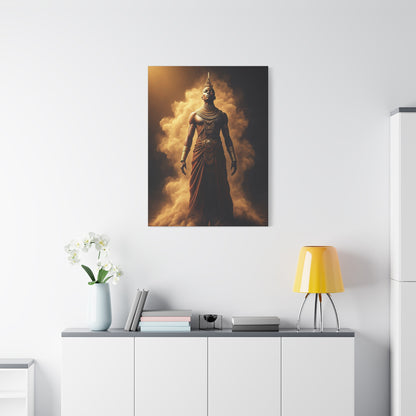 Mist-Born Warrior Presence Wall Art & Canvas Prints
