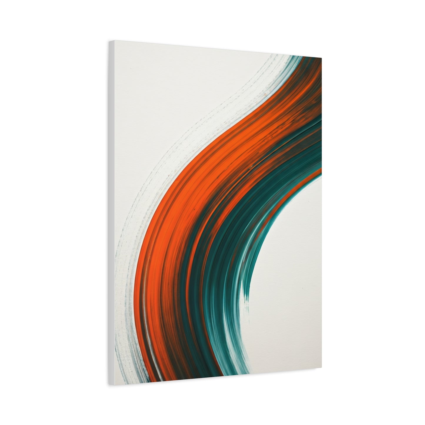 Curved Ember Flow Abstract Wall Art & Canvas Prints