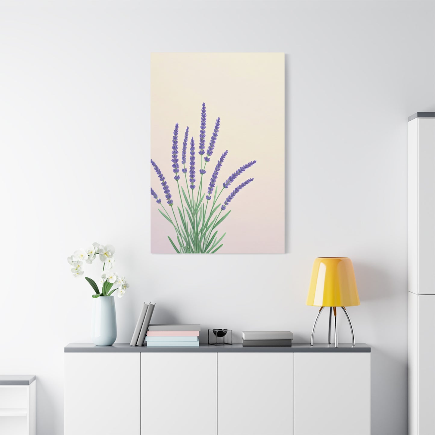 Lavender Botanical Minimal Illustration Wall Art & Canvas Prints