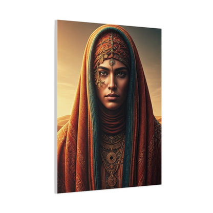 Desert Veil Woman Portrait Wall Art & Canvas Prints