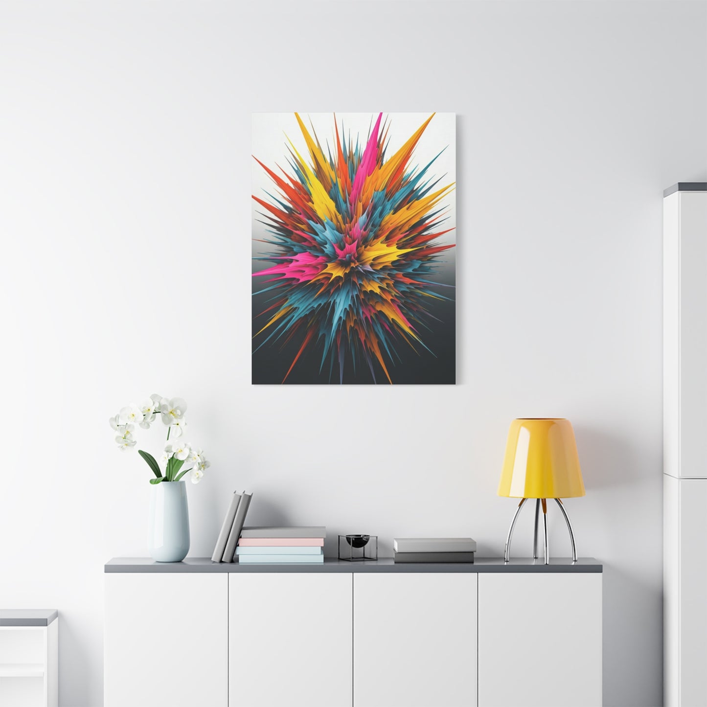 Explosive Color Bloom Abstract Wall Art & Canvas Prints