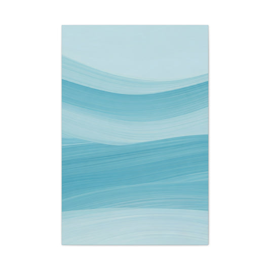 Serene Blue Wave Flow Wall Art & Canvas Prints