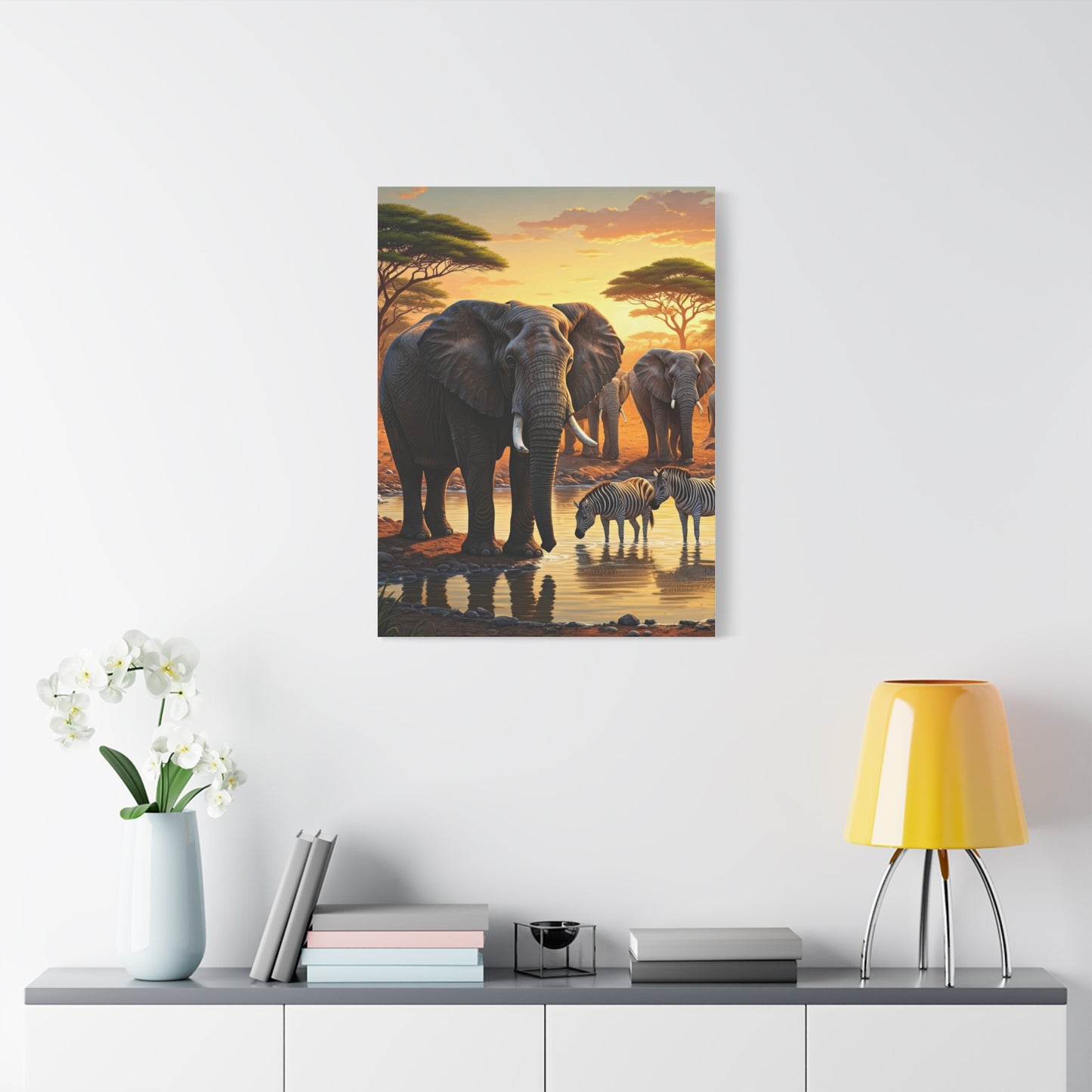 Elephant Family Journey Wall Art & Canvas Prints