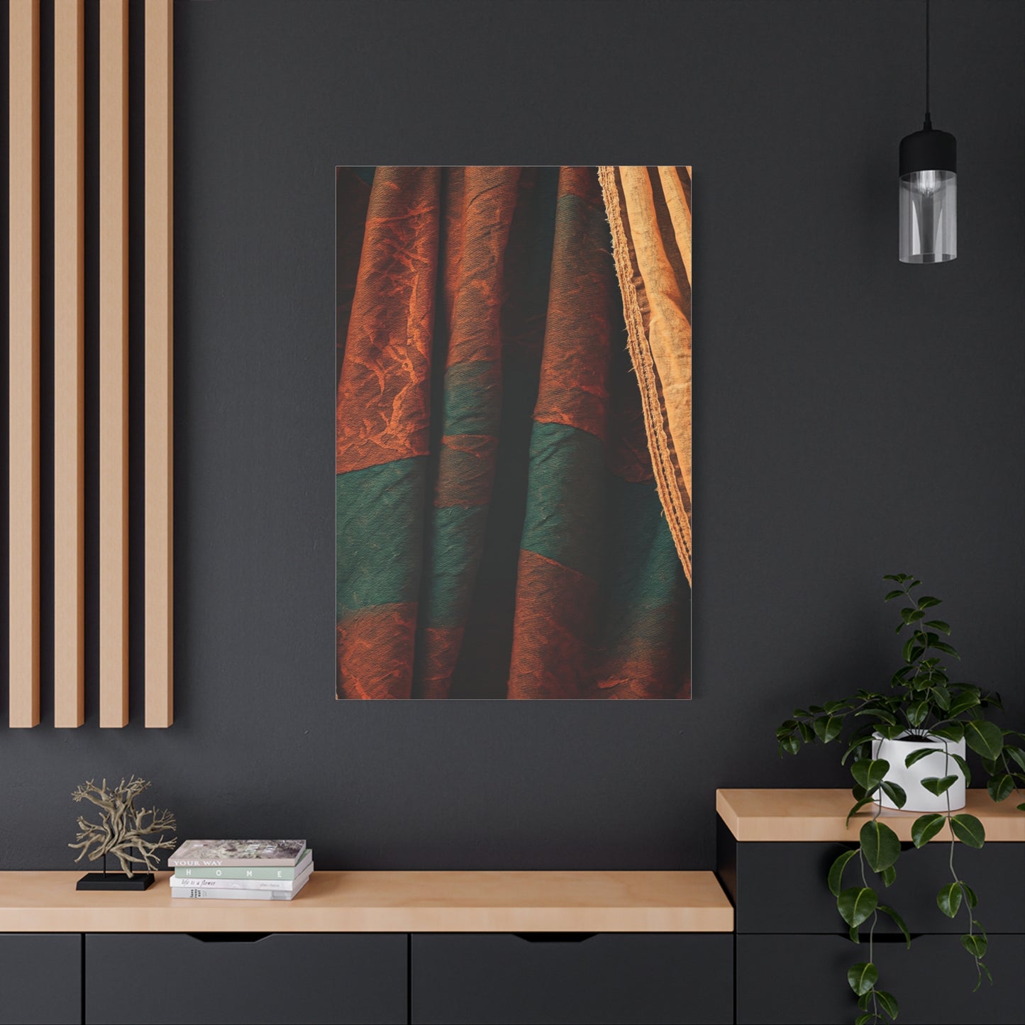 Earth-Toned Textile Layers Wall Art & Canvas Prints