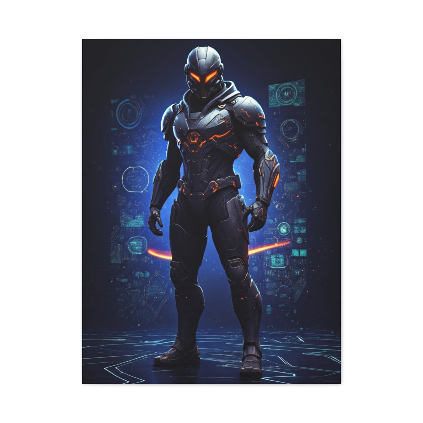 Futuristic Armored Sentinel Wall Art & Canvas Prints