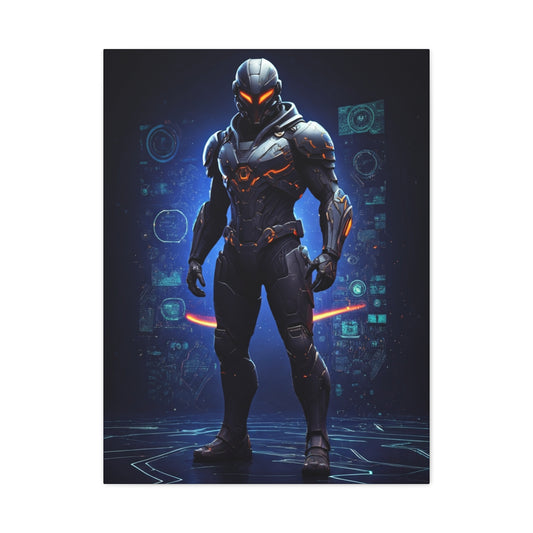 Futuristic Armored Sentinel Wall Art & Canvas Prints