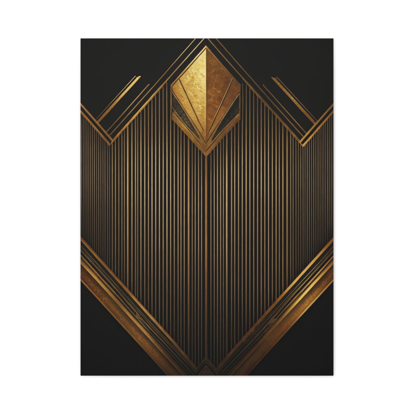 Golden Deco Crown Geometry Wall Art & Canvas Prints