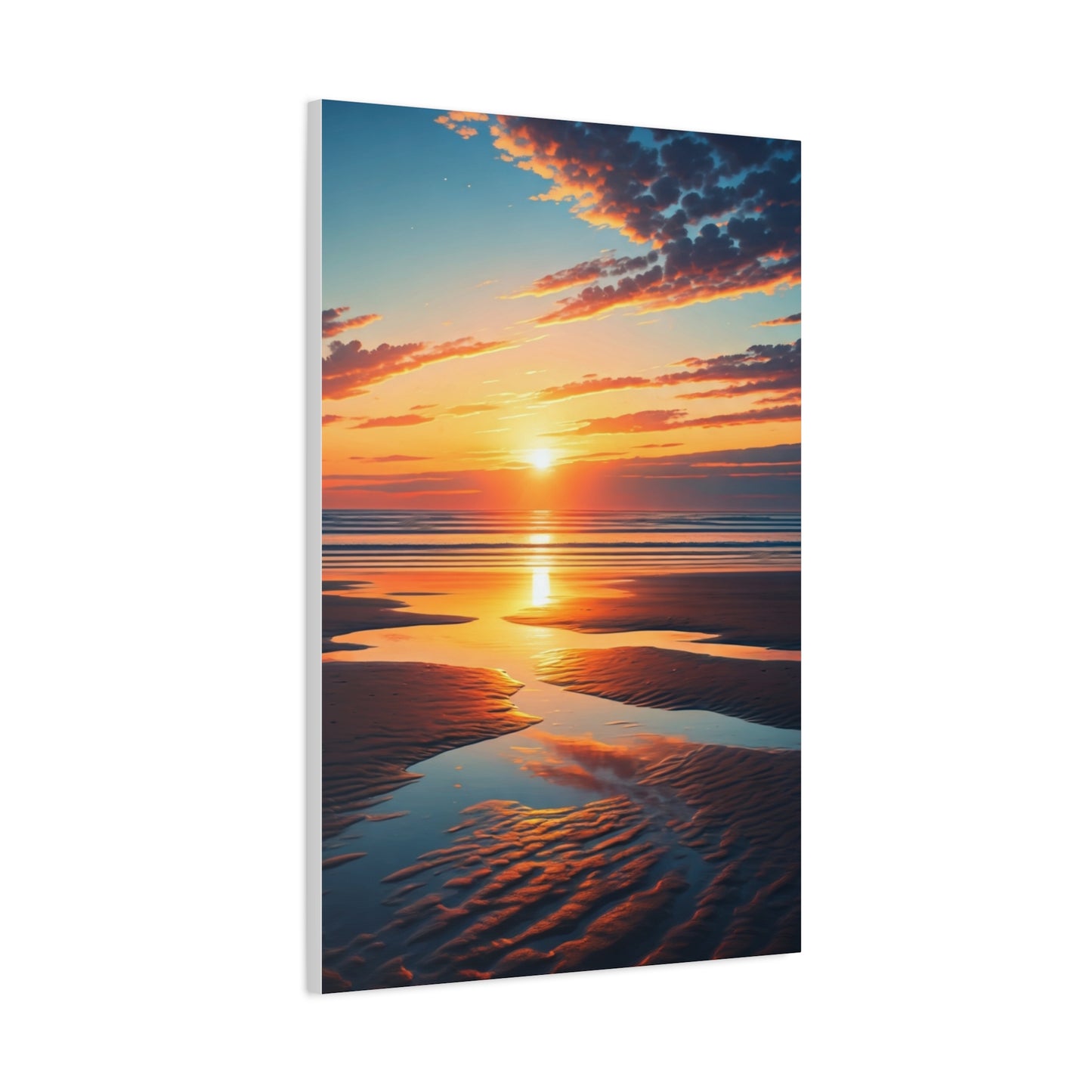 Golden Tide Reflection Sunset Wall Art & Canvas Prints
