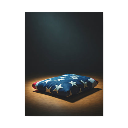 Folded Flag Memorial Honor Wall Art & Canvas Prints  .