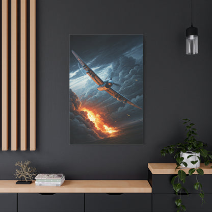 Firestorm Wing Dive Battle Scene Wall Art & Canvas Prints