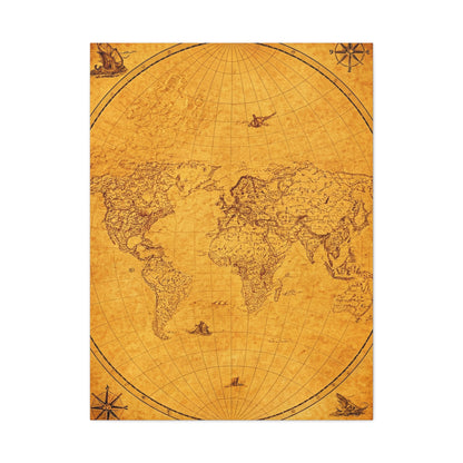 Classic Oval World Explorer Map Wall Art & Canvas Prints