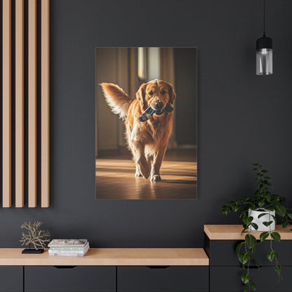 Golden Fetch Joy Wall Art & Canvas Print