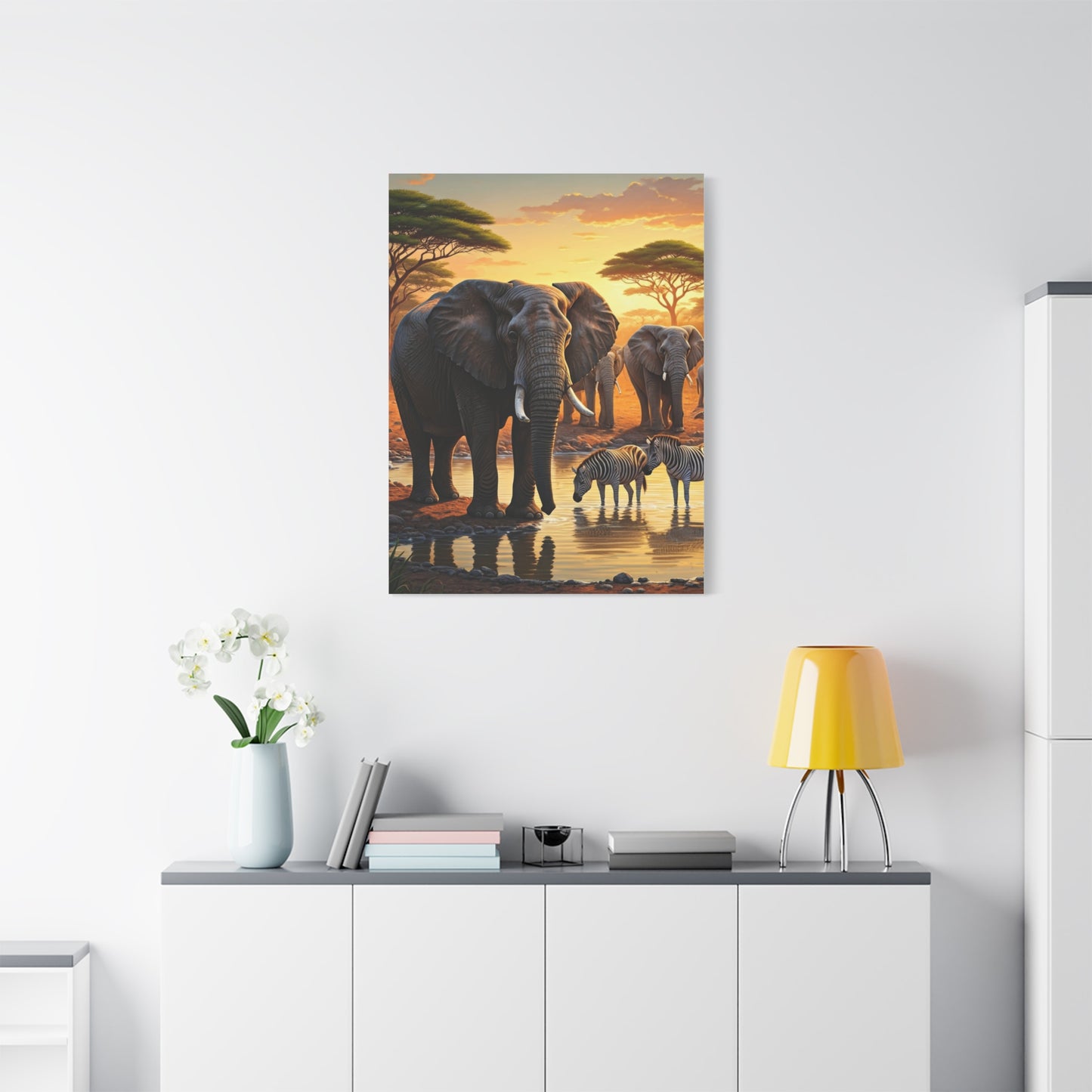 Elephant Family Journey Wall Art & Canvas Prints