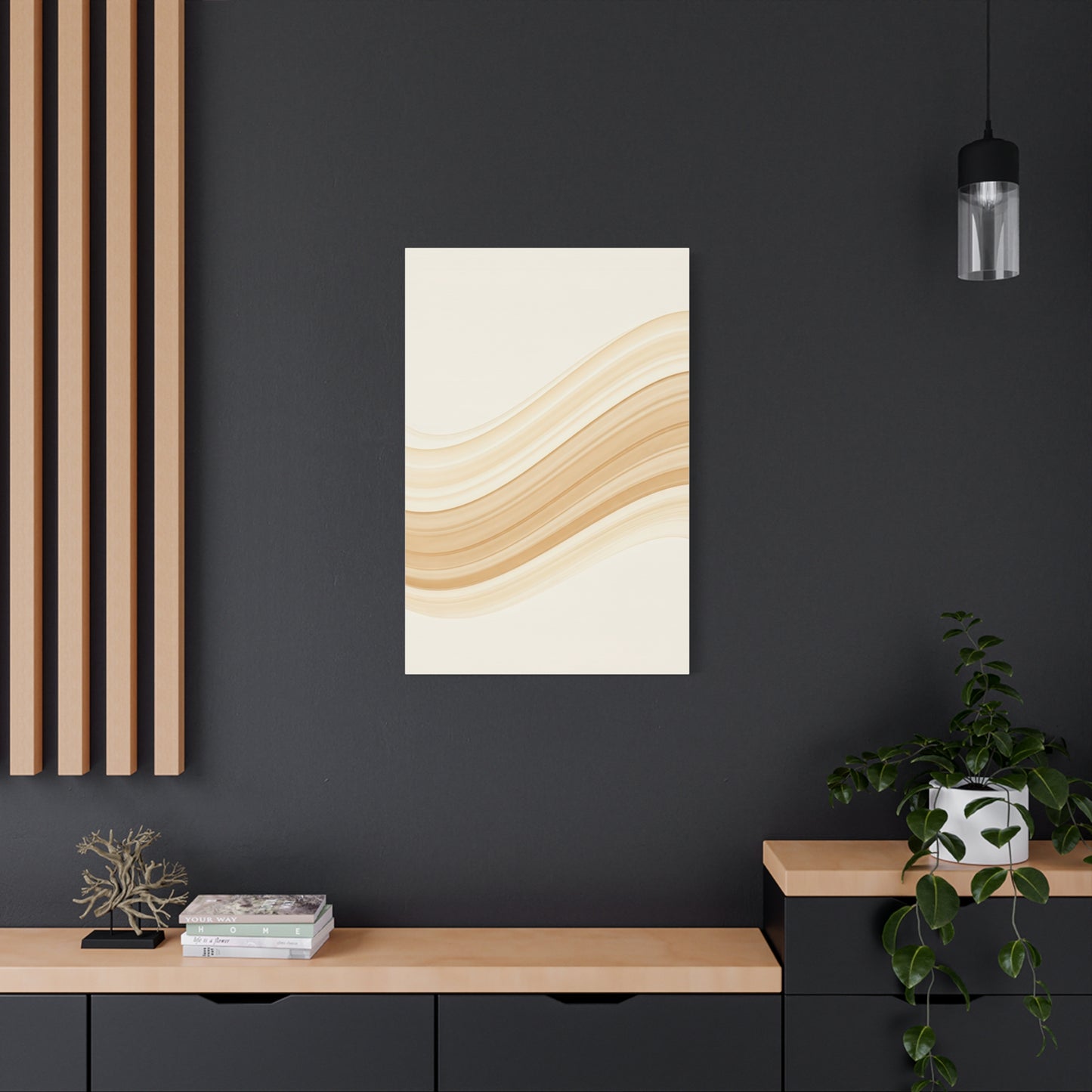 Golden Sand Flow Abstract Wall Art & Canvas Prints
