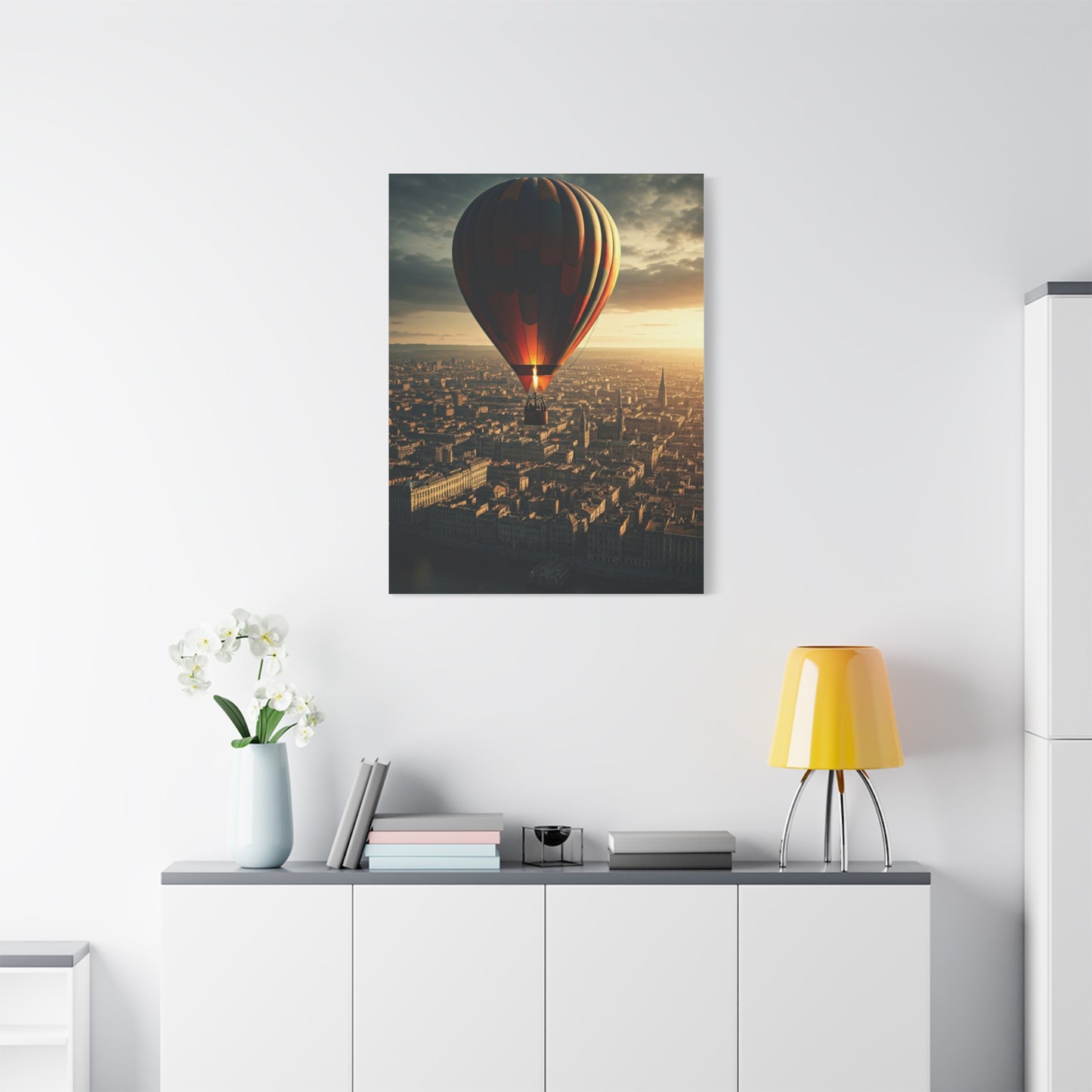 Hot Air Balloon City Horizon Wall Art & Canvas Prints