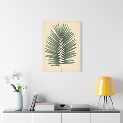 Palm Leaf Minimalist Illustration Wall Art & Canvas Prints