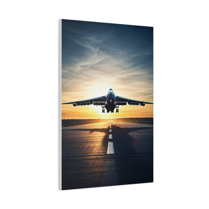 Golden Runway Takeoff Jet Wall Art & Canvas Prints