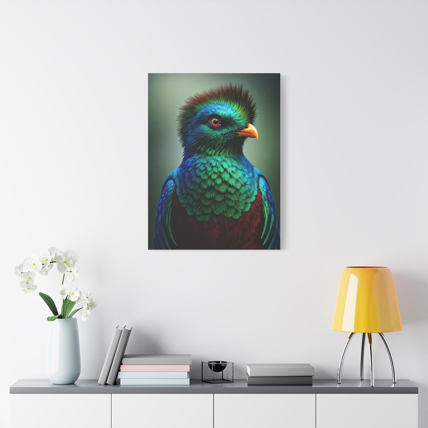 Iridescent Blue-Green Songbird Wall Art & Canvas Prints
