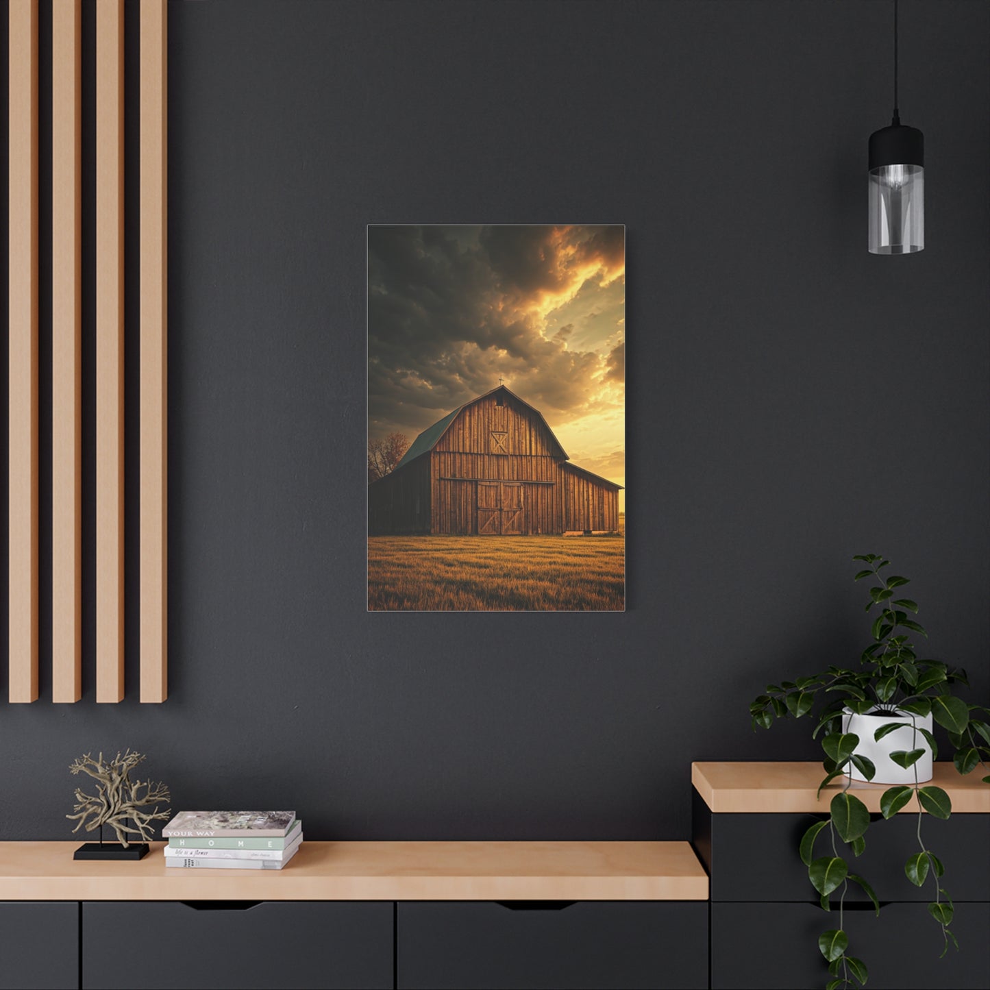 Barn Interior Wooden Floor Glow Wall Art & Canvas Prints