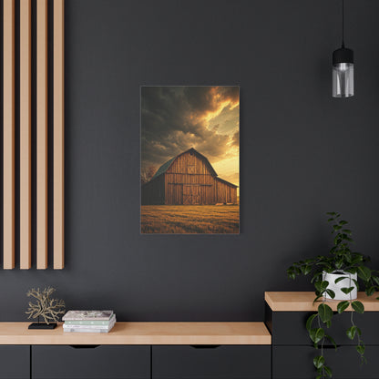 Barn Interior Wooden Floor Glow Wall Art & Canvas Prints