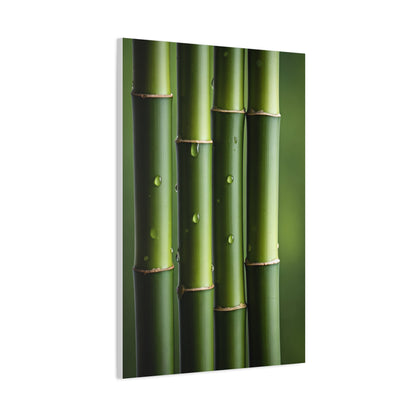 Green Bamboo Stalks Natural Zen Wall Art & Canvas Prints