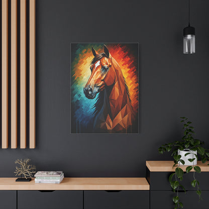 Geometric Spectrum Horse Portrait Wall Art & Canvas Prints