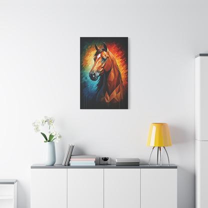 Geometric Spectrum Horse Portrait Wall Art & Canvas Prints