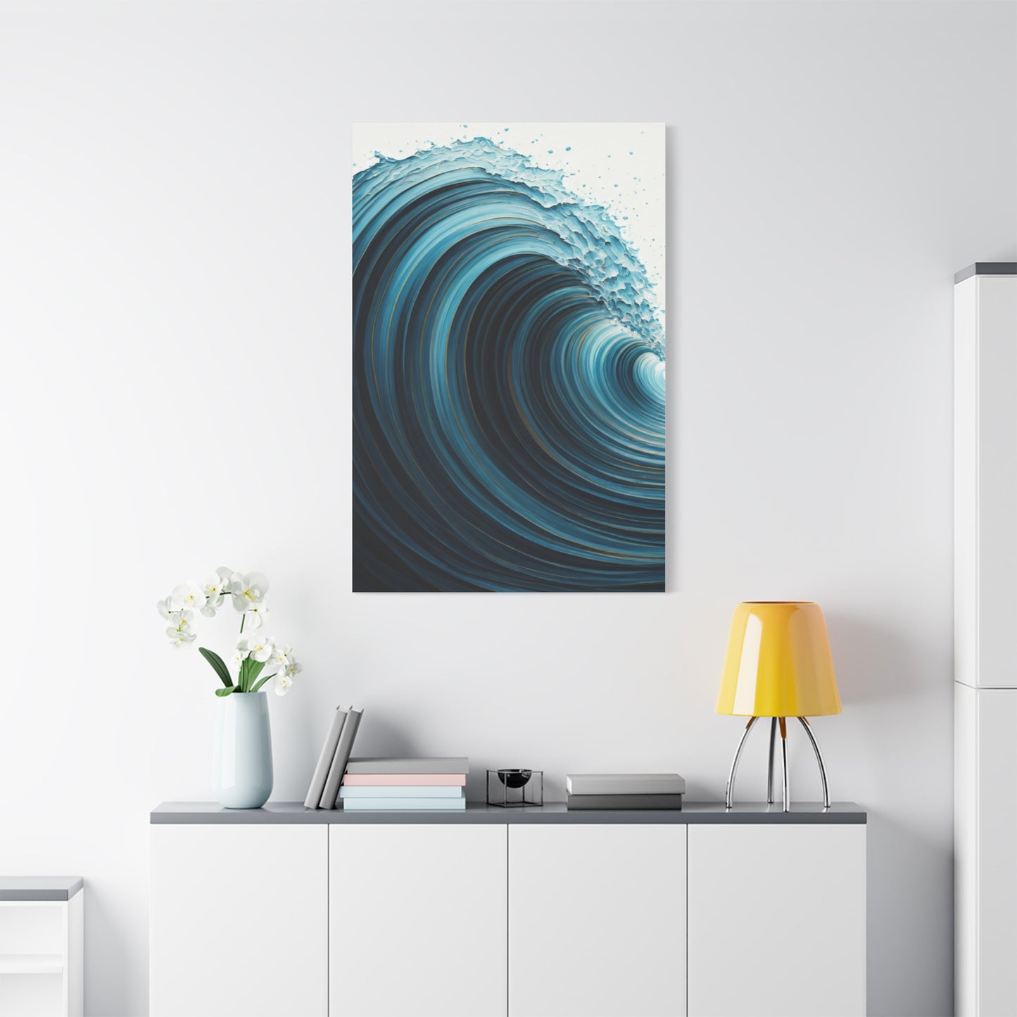 Deep Tidal Spiral Abstract Wall Art & Canvas Prints