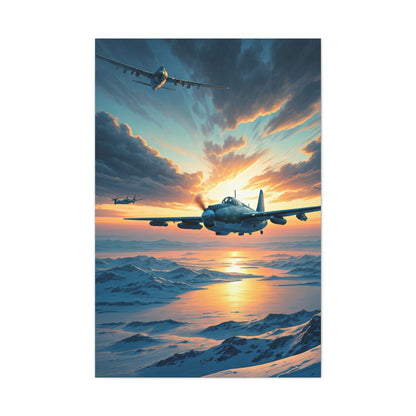 Dawn Jet Breakthrough Over the Clouds Wall Art & Canvas Prints