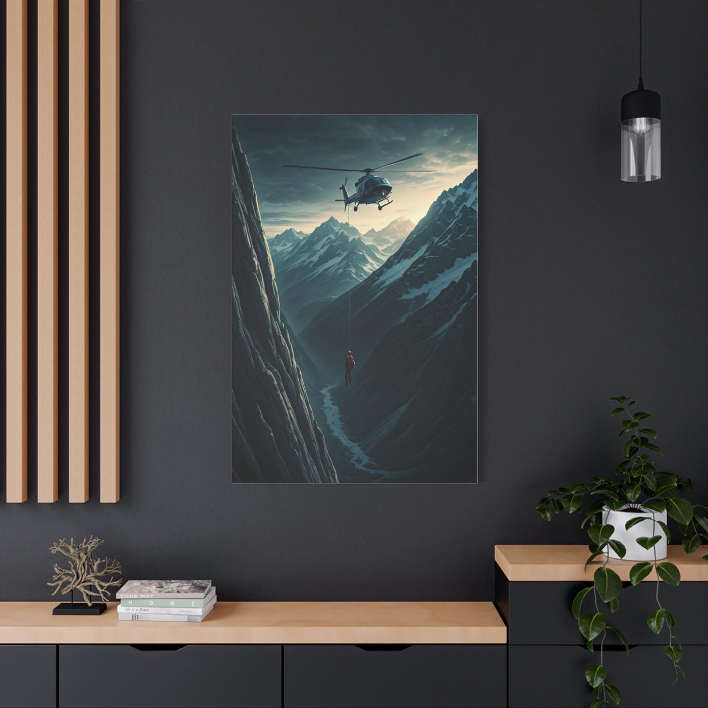 Helicopter Mountain Rescue Flight Wall Art & Canvas Prints