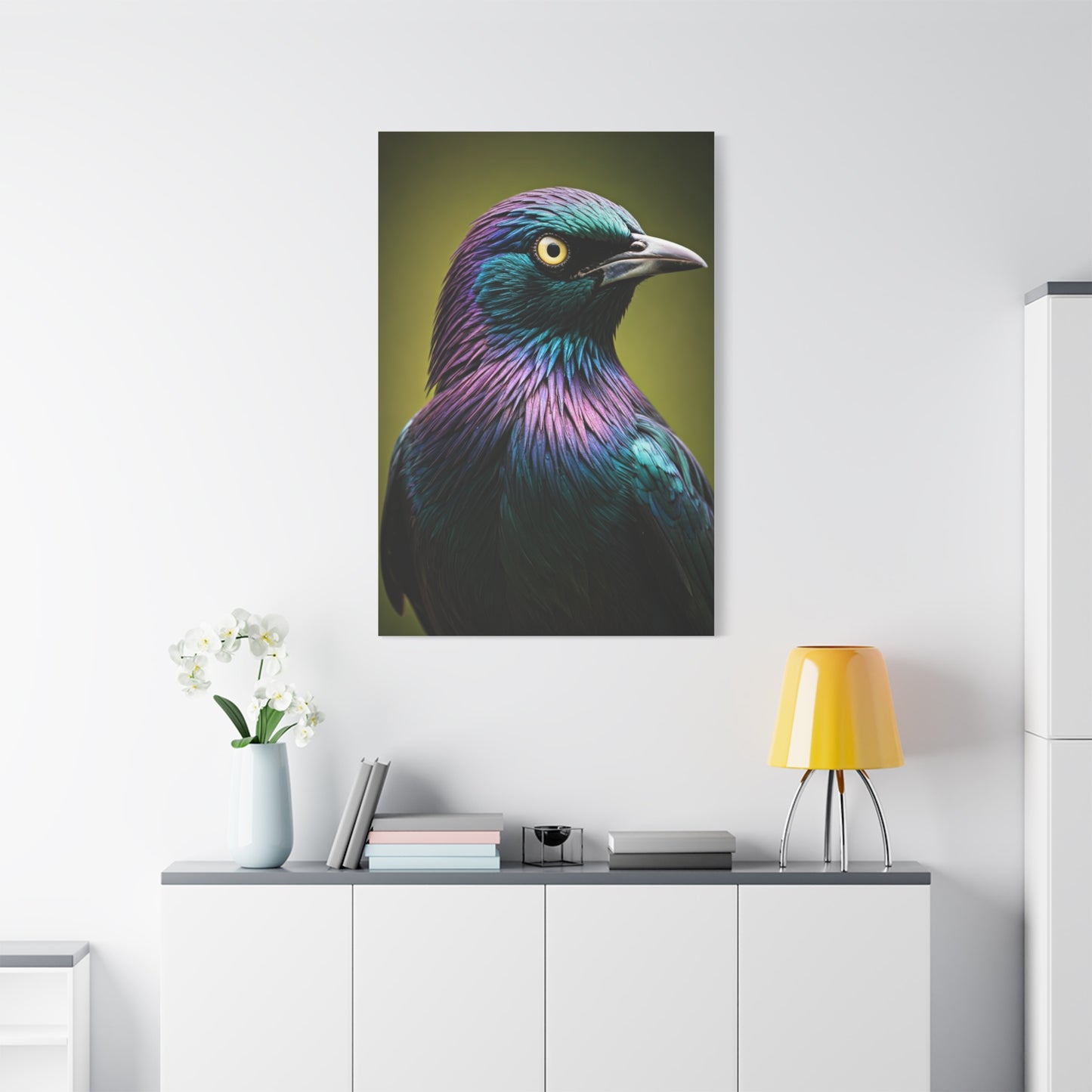 Iridescent Pigeon Portrait Wall Art & Canvas Prints
