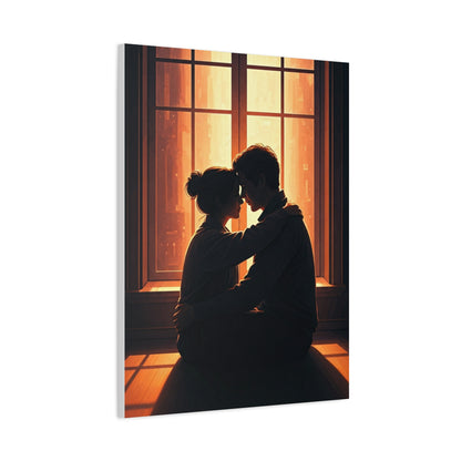 Quiet Embrace by Sunlit Window Wall Art & Canvas Prints