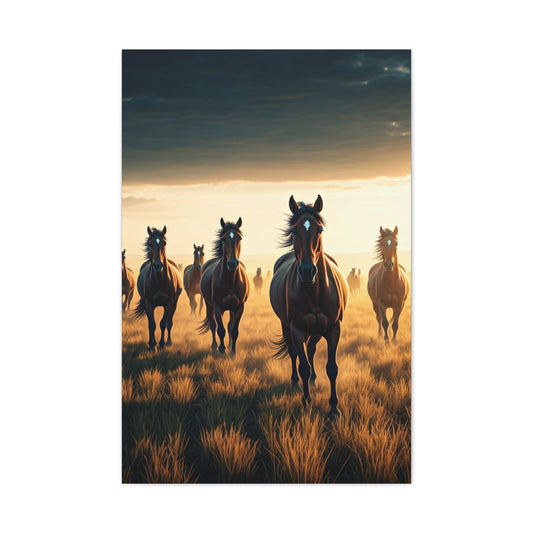 Wild Horses at Dawn Wall Art & Canvas Prints
