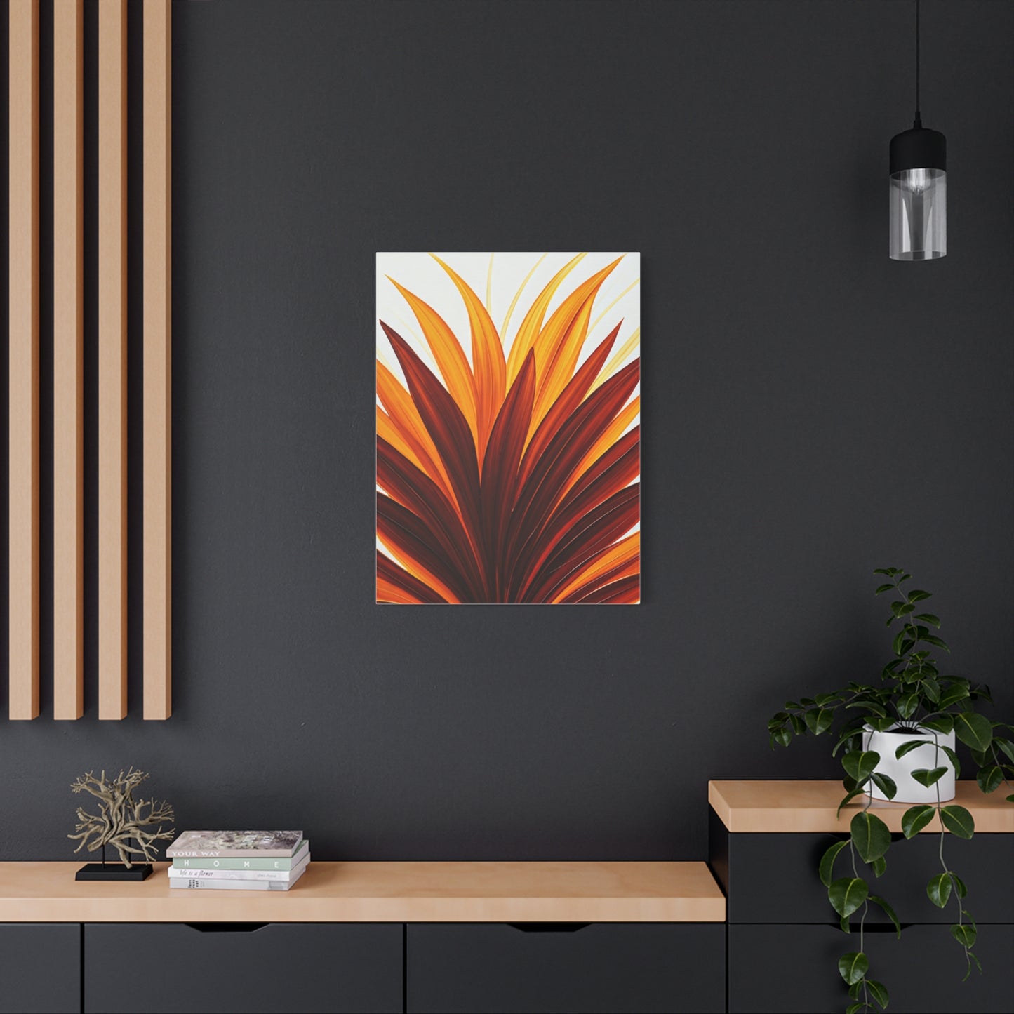 Radiant Flame Petals Abstract Wall Art & Canvas Prints
