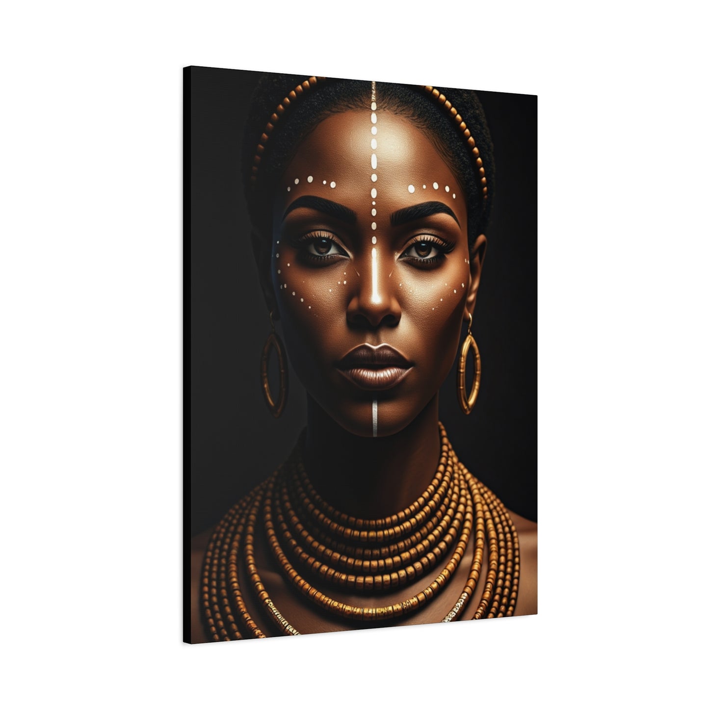 Golden Tribal Goddess Portrait Wall Art & Canvas Prints
