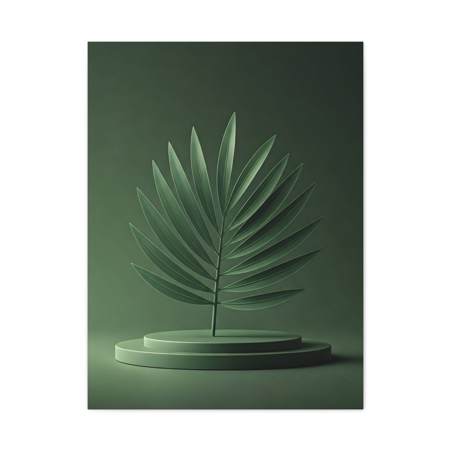 Sculpted Palm Leaf Minimalist Wall Art & Canvas Prints